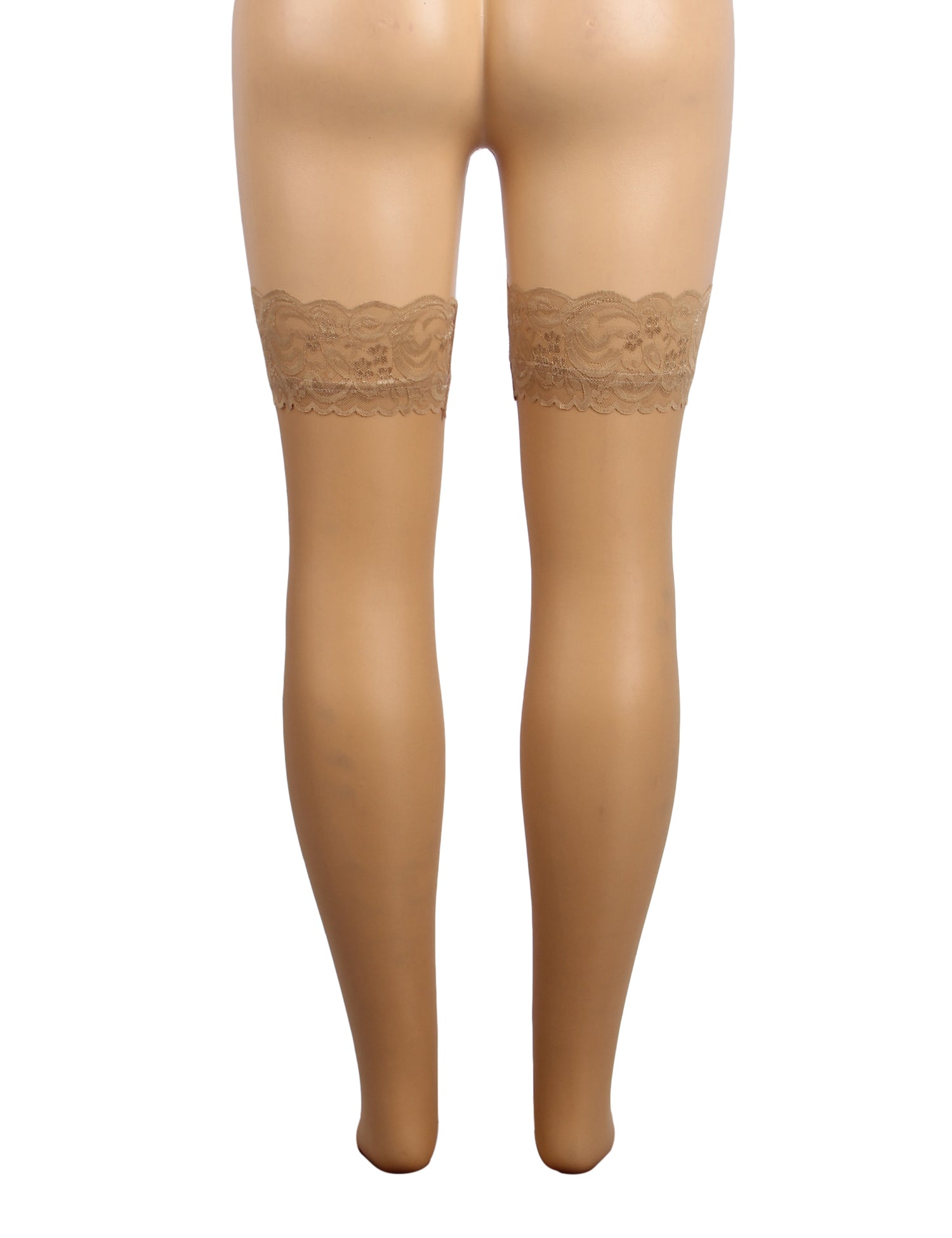 Nude Sexy Lace Stockings With Silicone Straps