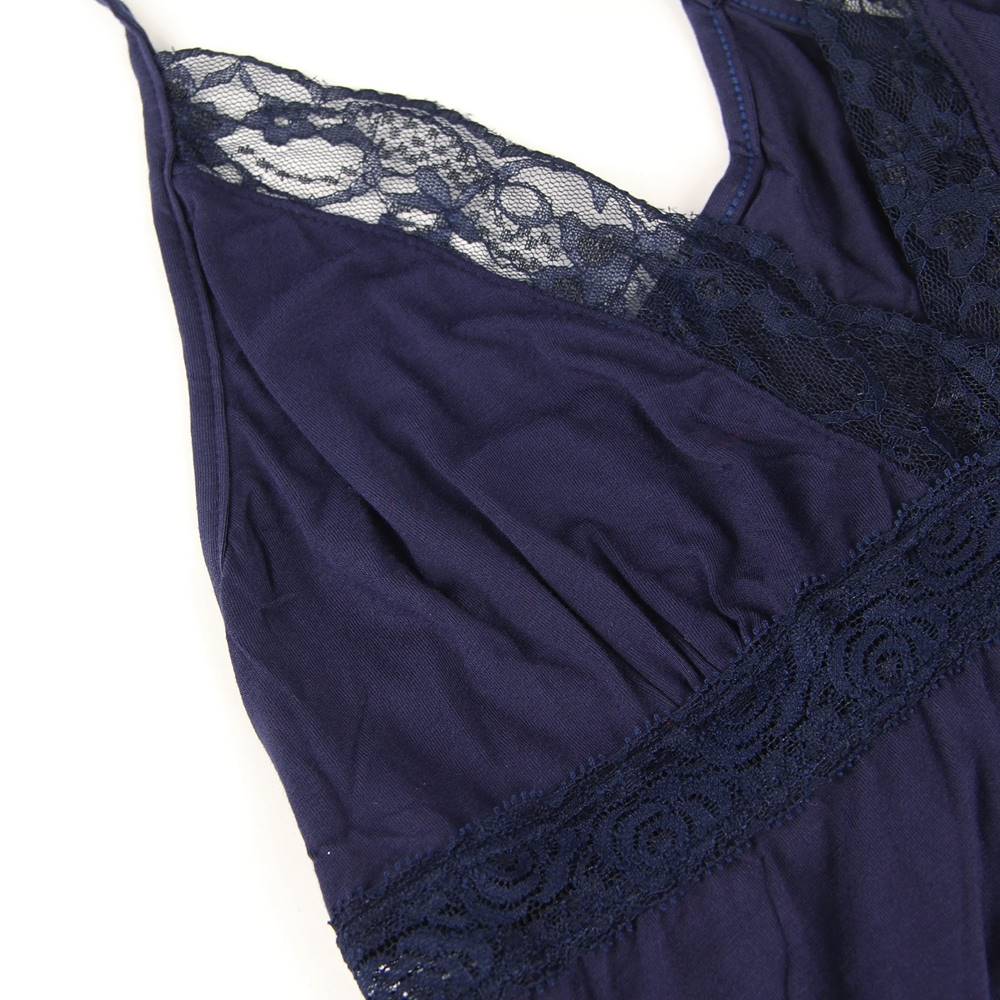 Stretchy Nightdress Deep V-neck Modal Sleepwear  with G String