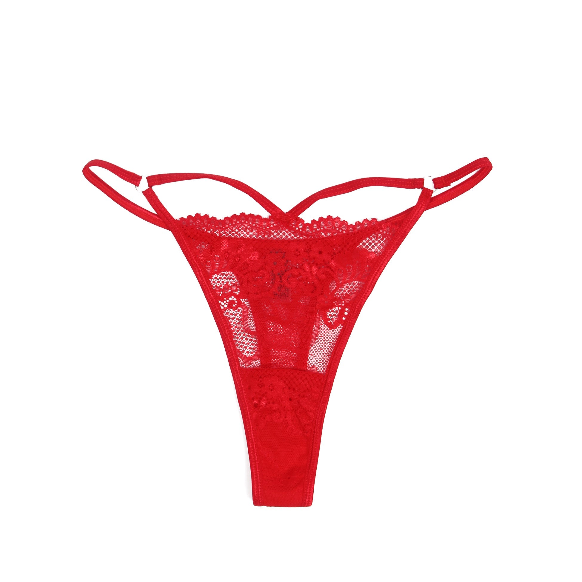 Red Sexy Lace Hollow Out  Women Thong Underwear
