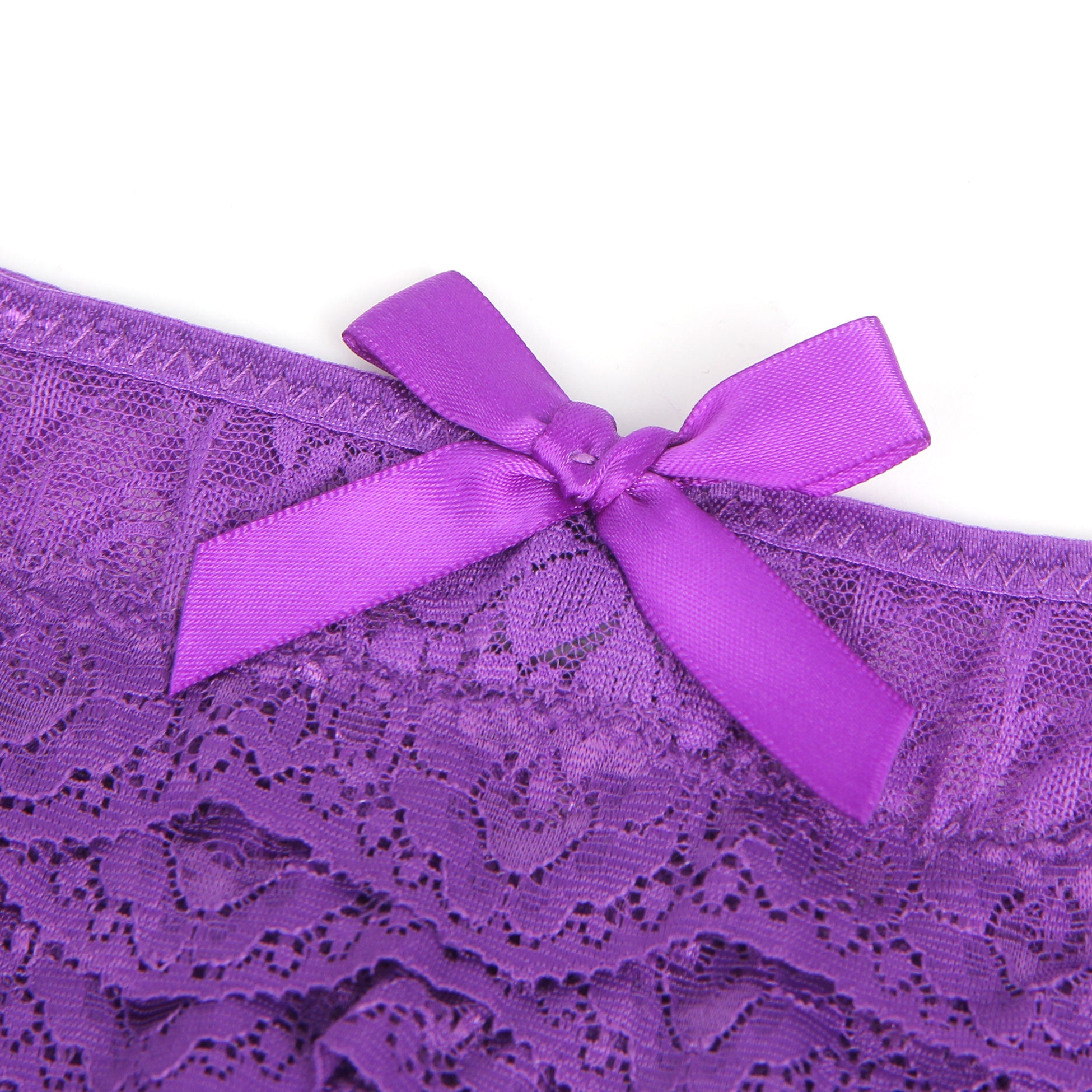 Purple Sexy Lace Crotchless Panty