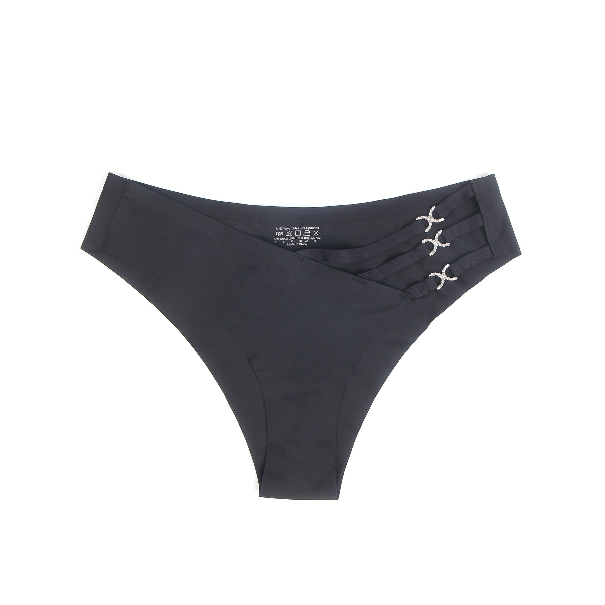 Black Sexy Swimsuit Cloth Rhinestones Seamless Panty