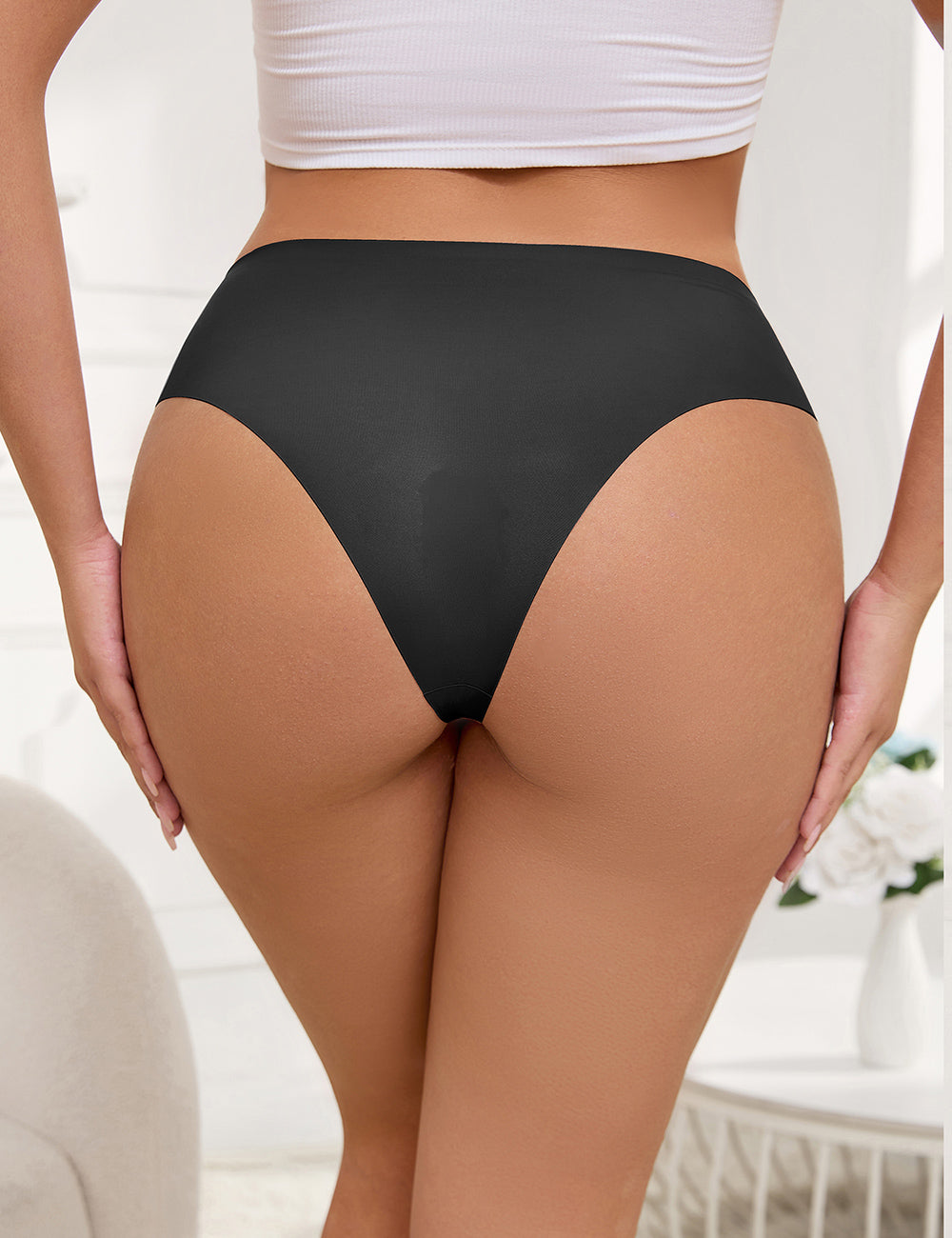 Black Sexy Swimsuit Cloth Rhinestones Seamless Panty