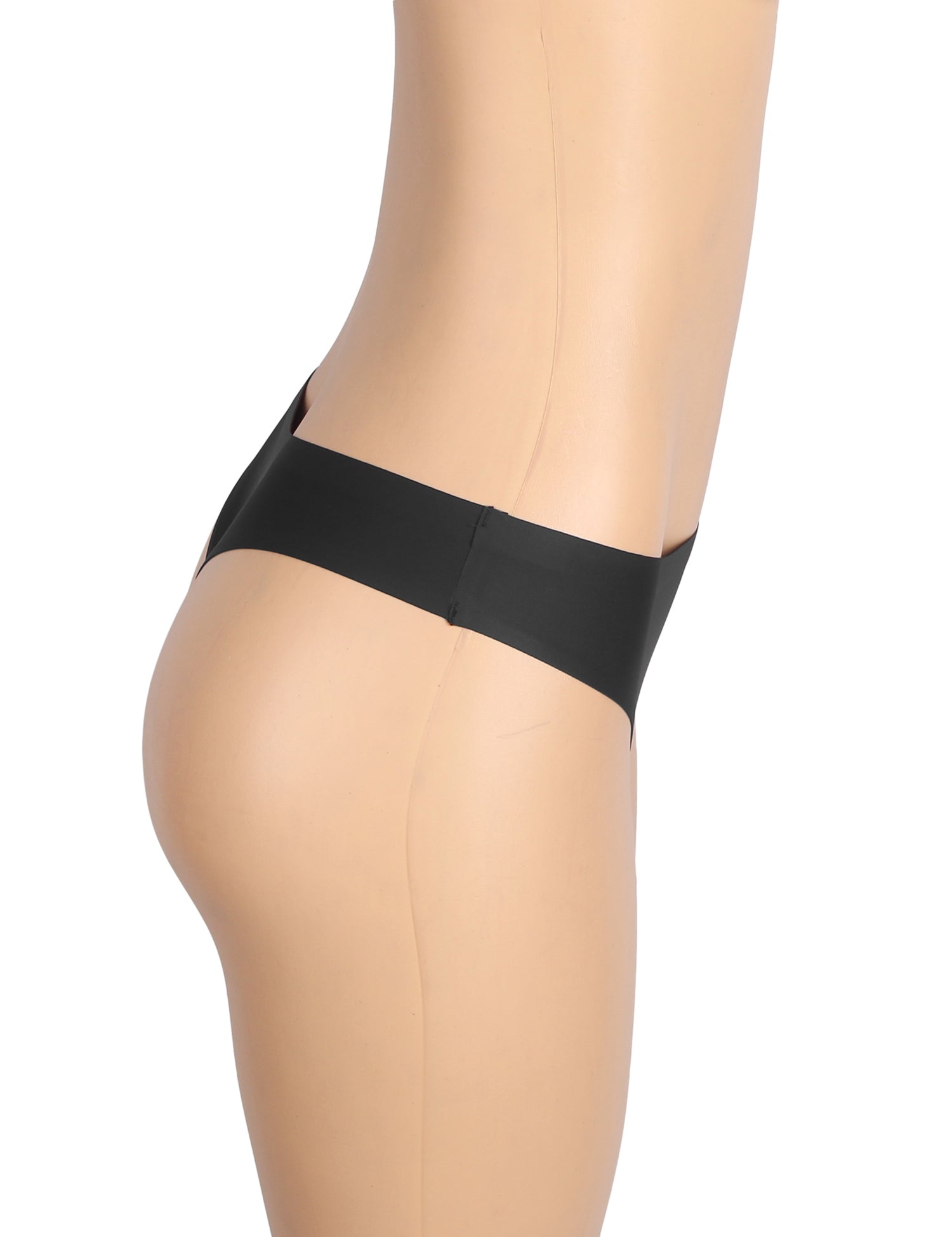 Culotte noire sexy taille basse élastique sans coutures
