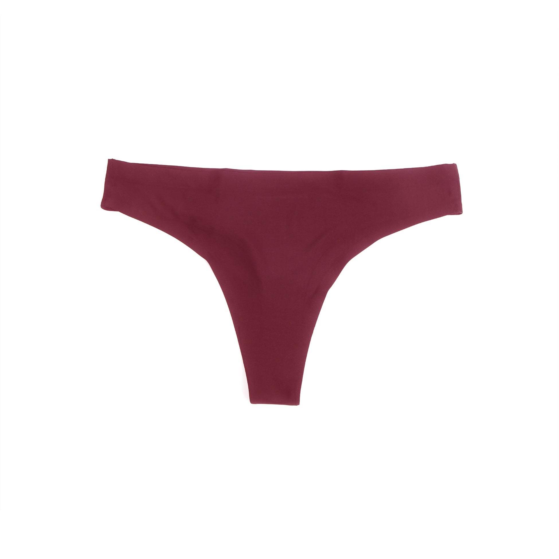 Culotte bordeaux sexy taille basse élastique sans coutures