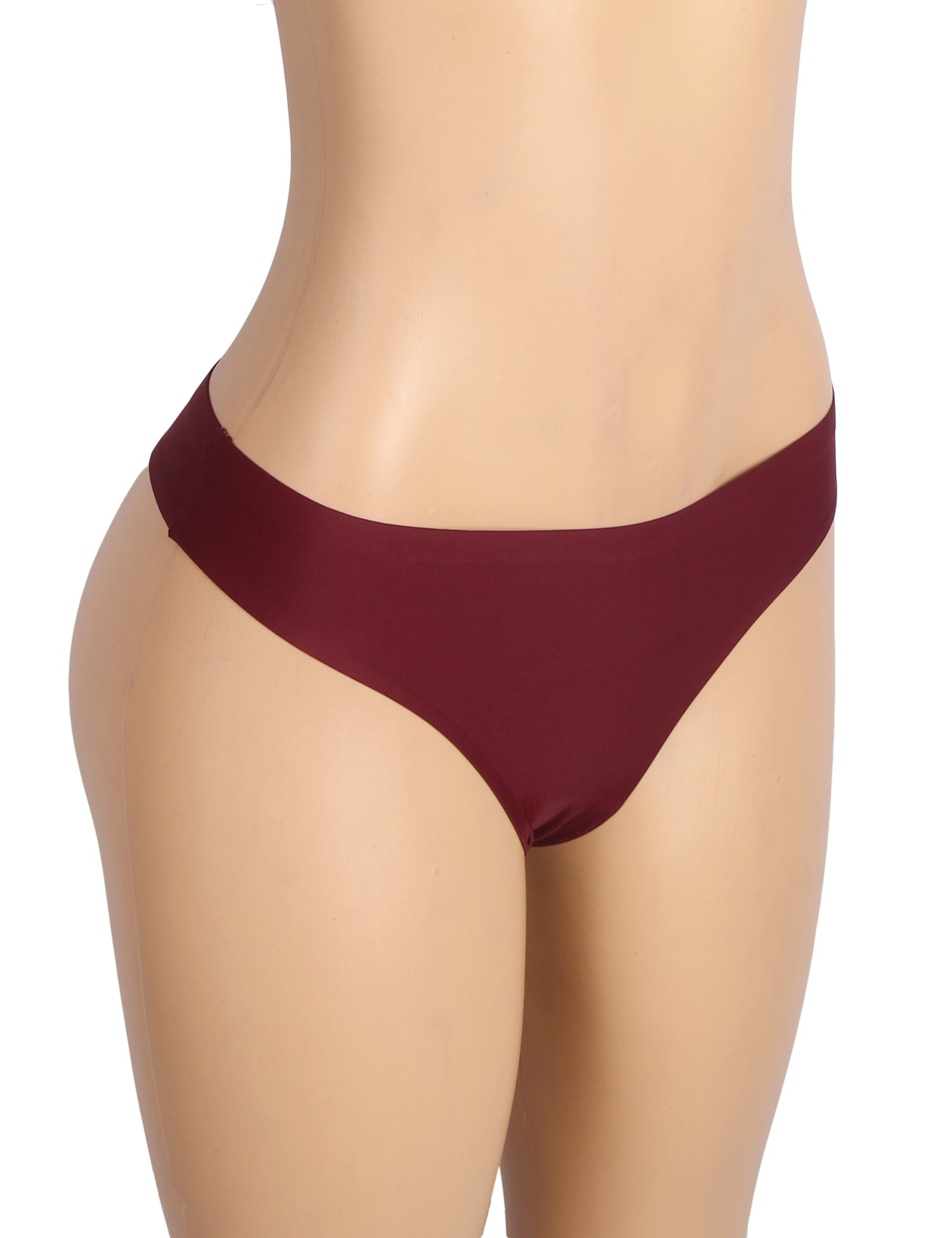 Culotte bordeaux sexy taille basse élastique sans coutures