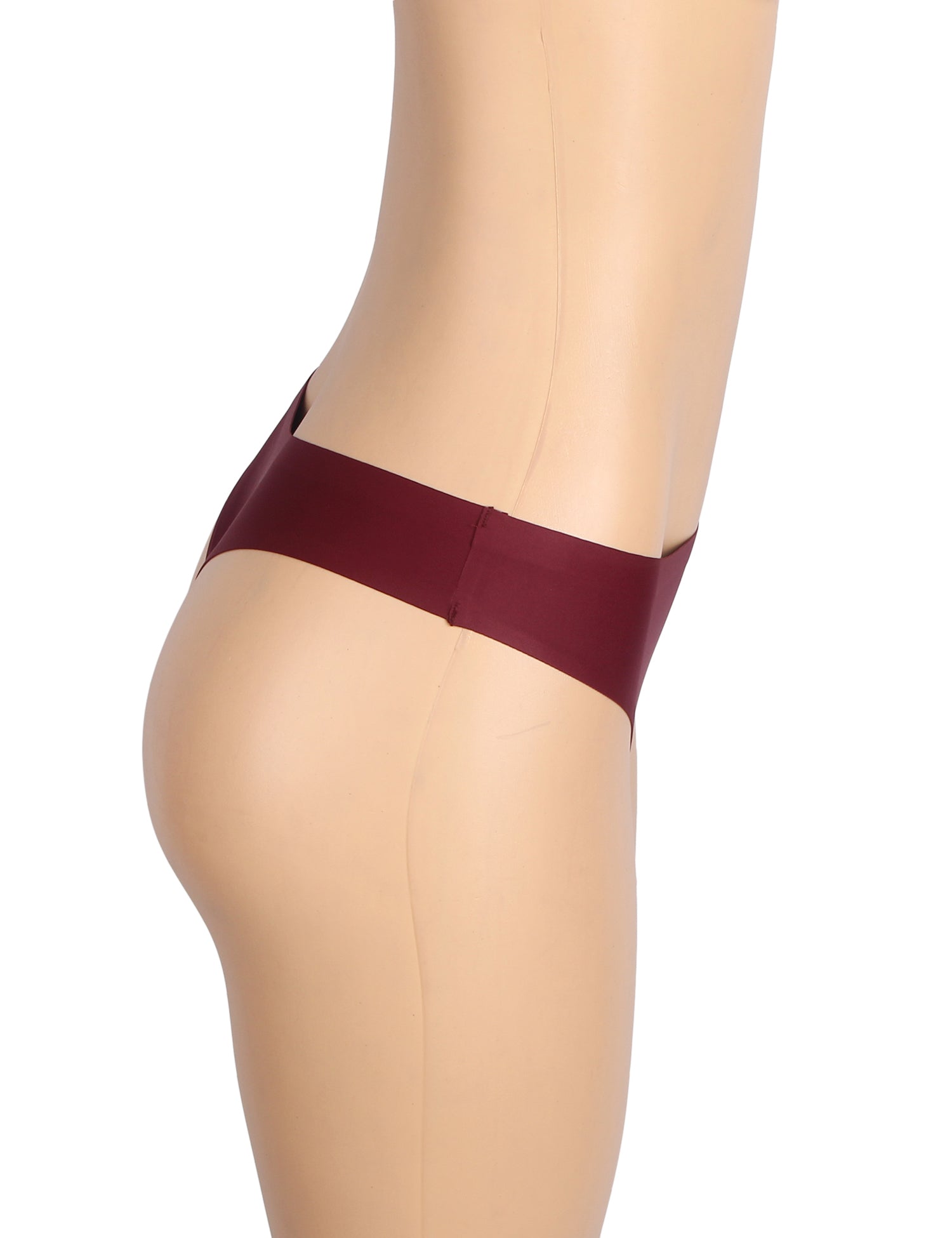 Culotte bordeaux sexy taille basse élastique sans coutures