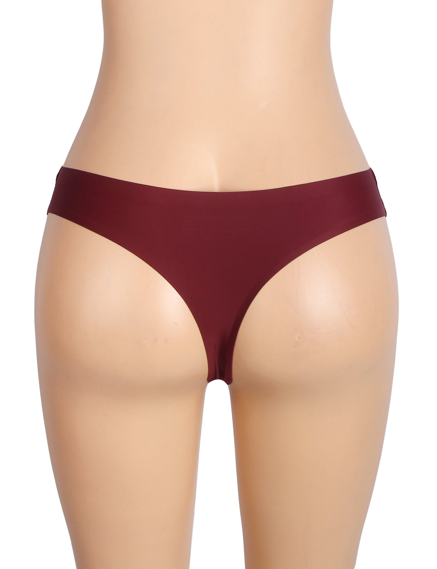 Culotte bordeaux sexy taille basse élastique sans coutures