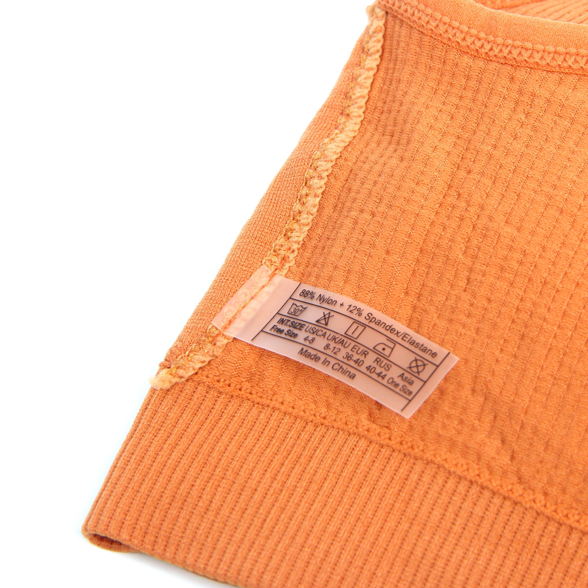 Ensemble soutien-gorge sans coutures tricoté à boucles en forme de cœur ajouré orange sexy