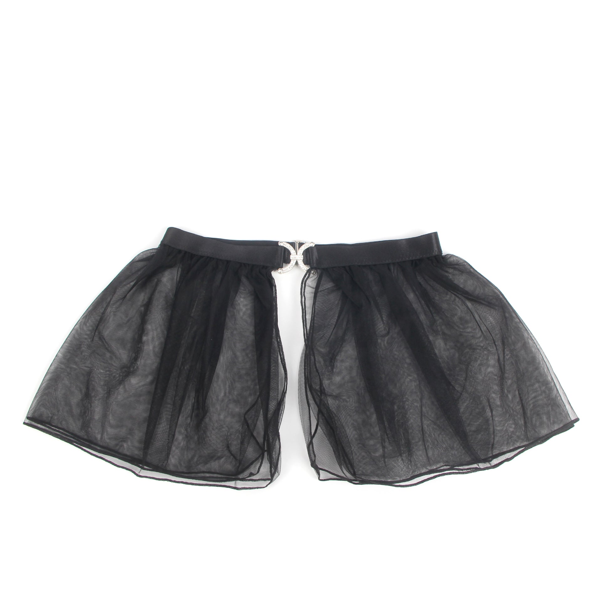 Schwarzes, sexy Neckholder-Teddy-Dessous-Set aus Spitze und Mesh mit offenem Schritt, 2-teilig