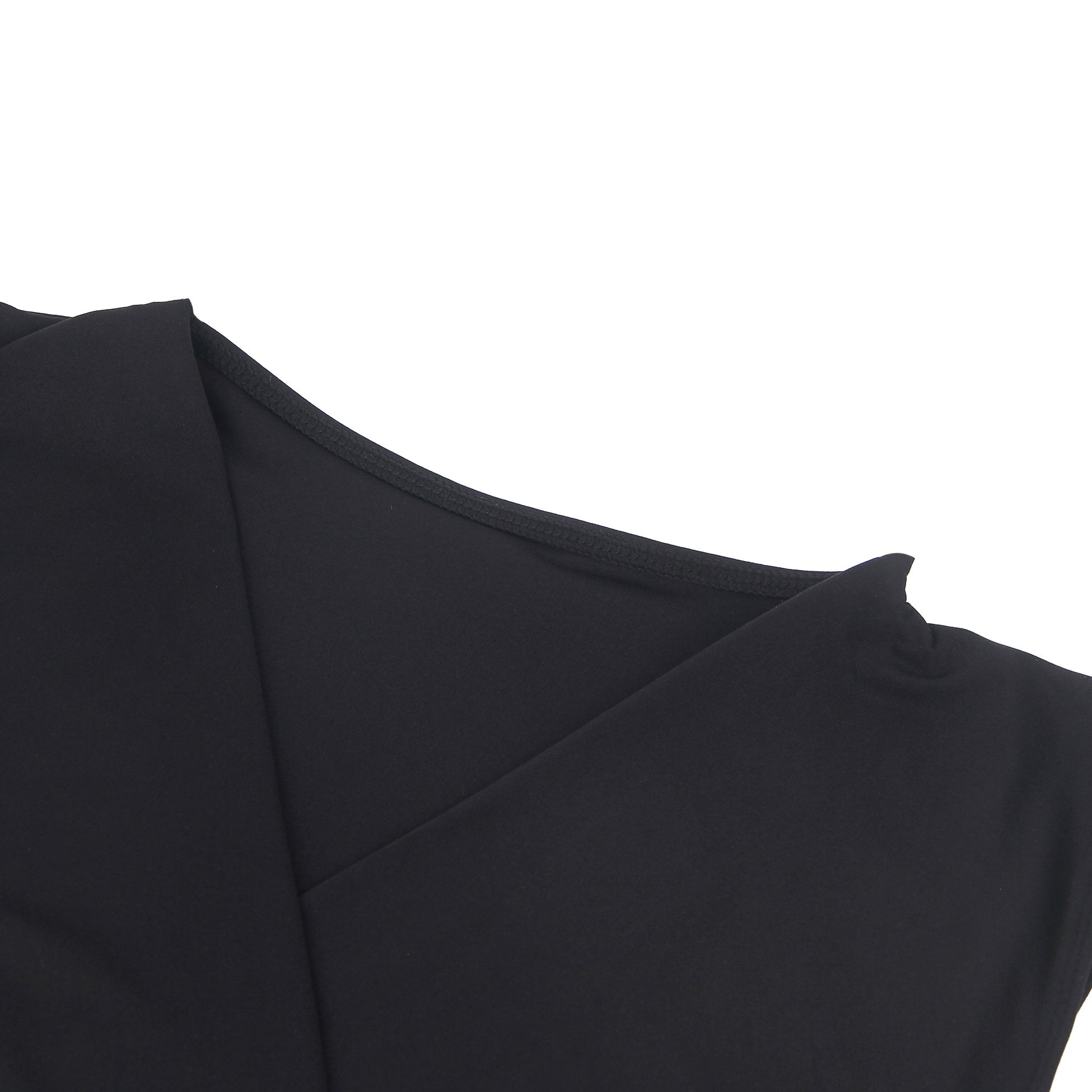 Black Sexy Swim Cloth Deep V Neck Sleeveless Open Crotch Bodysuit