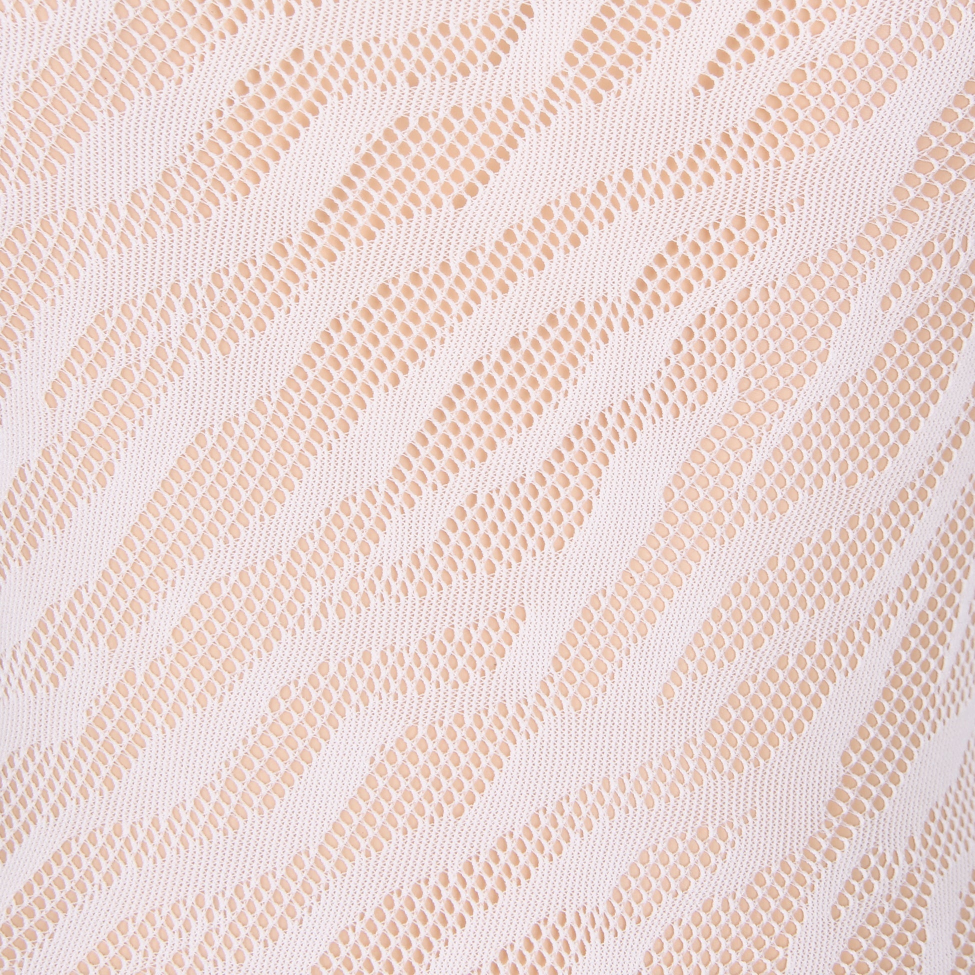 Body blanc sexy à rayures lumineuses, décolleté plongeant et manches longues