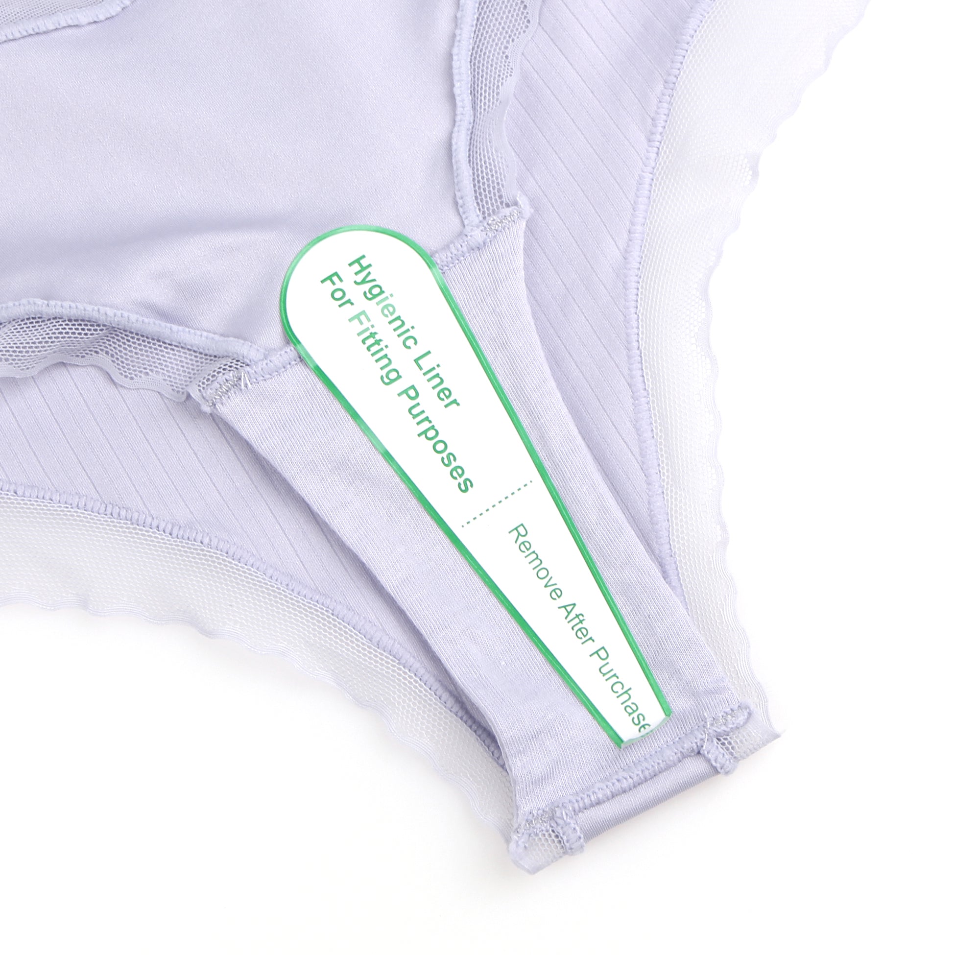 Purple Sexy Striped Fabric And Mesh Bow Women Underwear