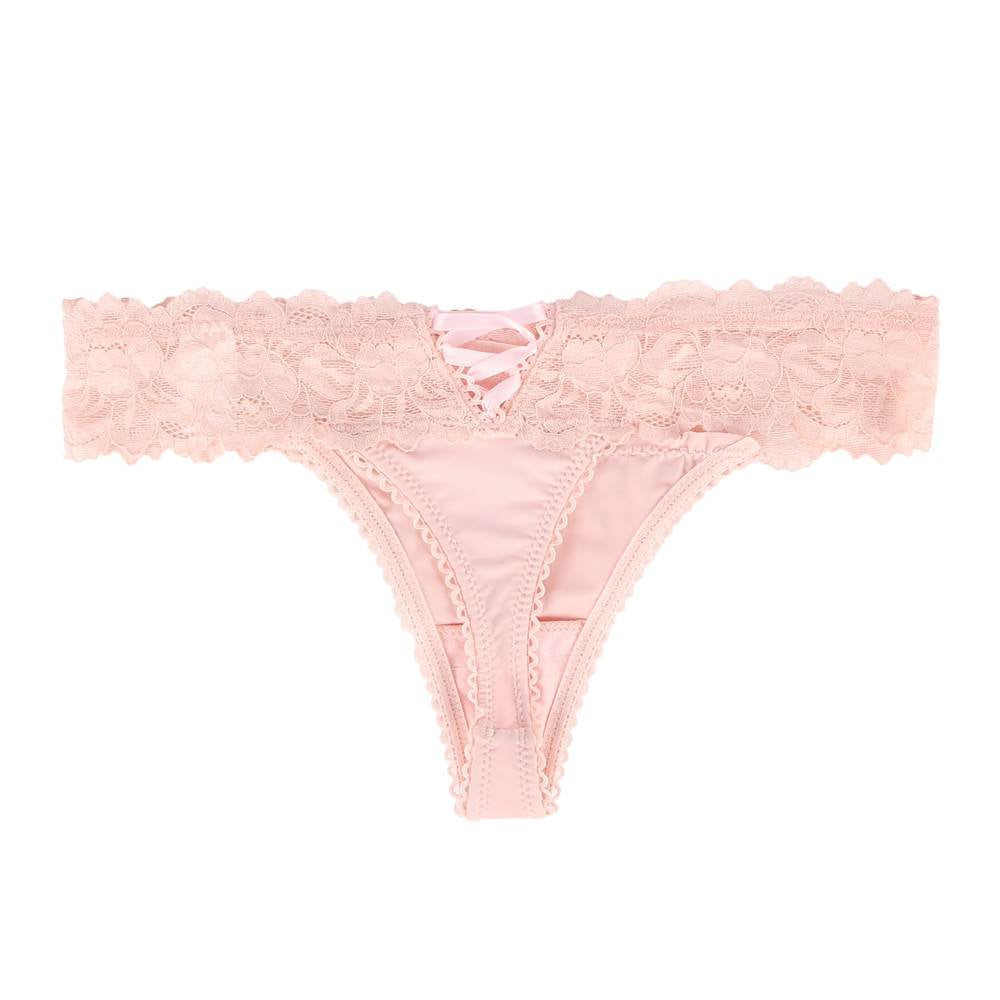 High Quality Pink Sexy Floral Lace Panty,