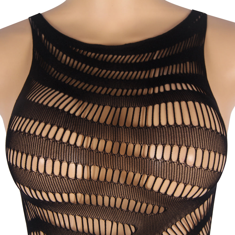 Sexy Hollow Out Short Sleeveless Bodystocking