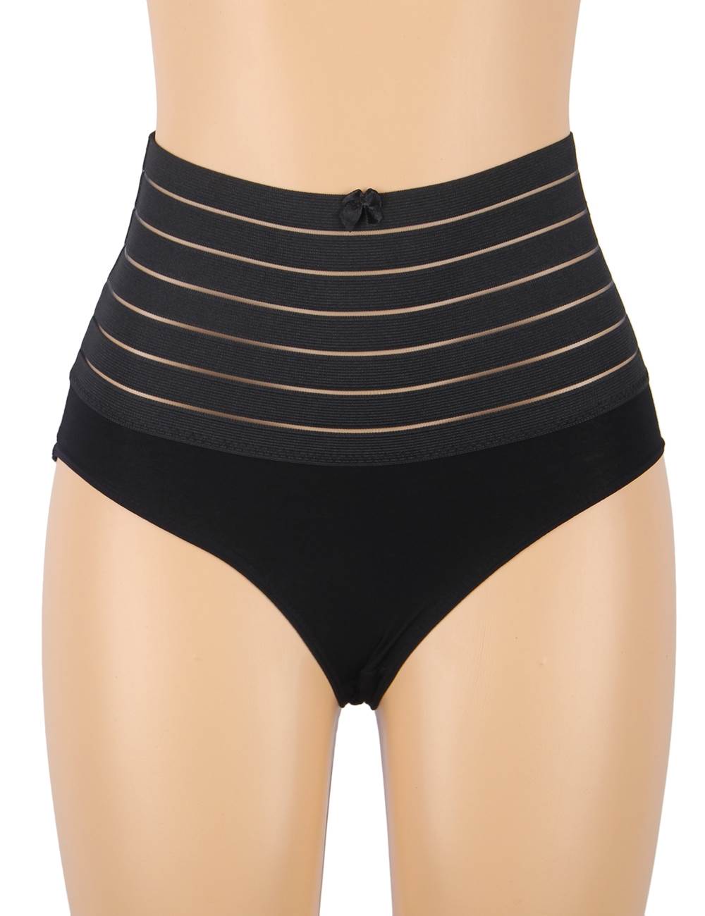 Schwarze, hochgeschnittene Korsetthose zur Bauch- und Hüftformung.