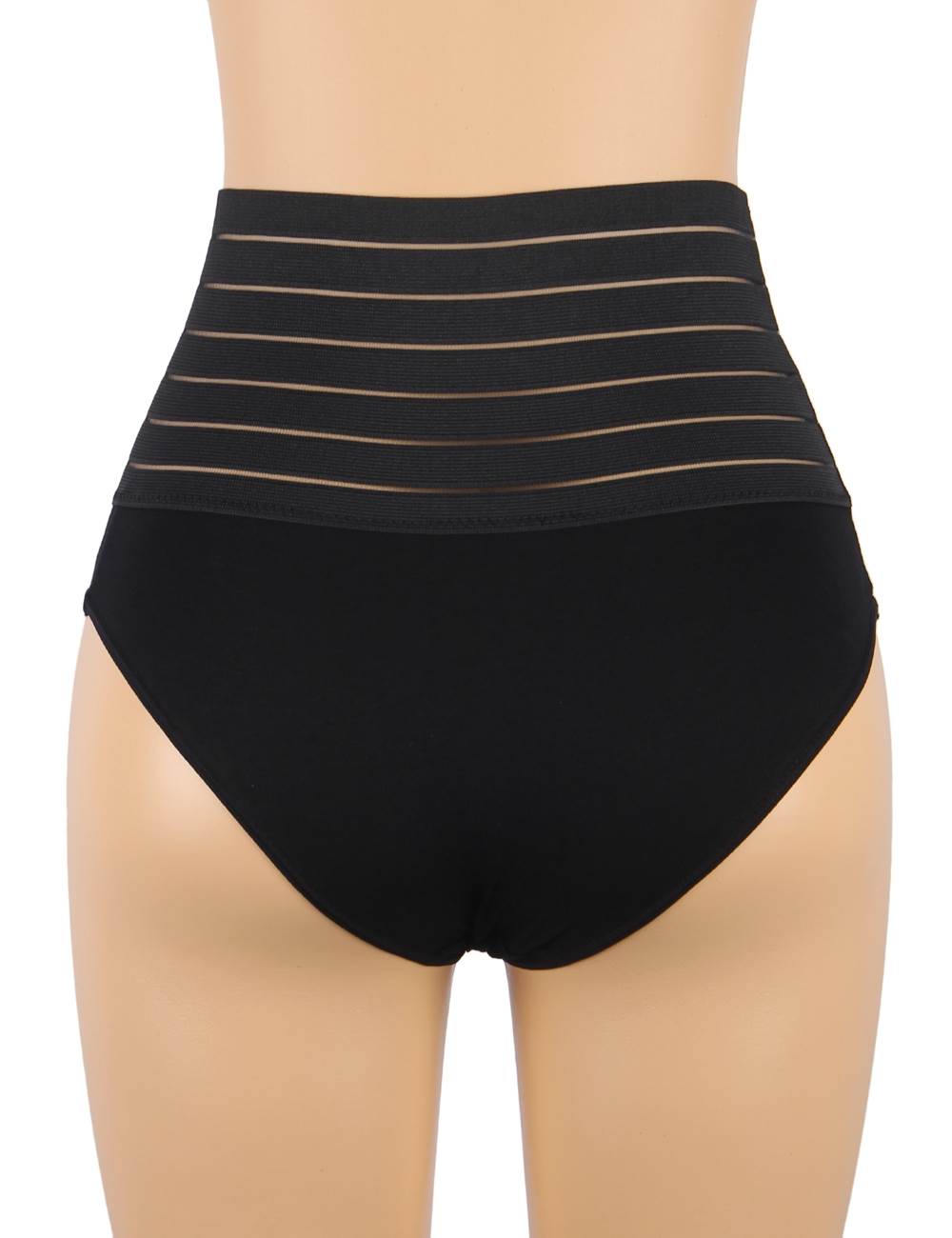 Schwarze, hochgeschnittene Korsetthose zur Bauch- und Hüftformung.