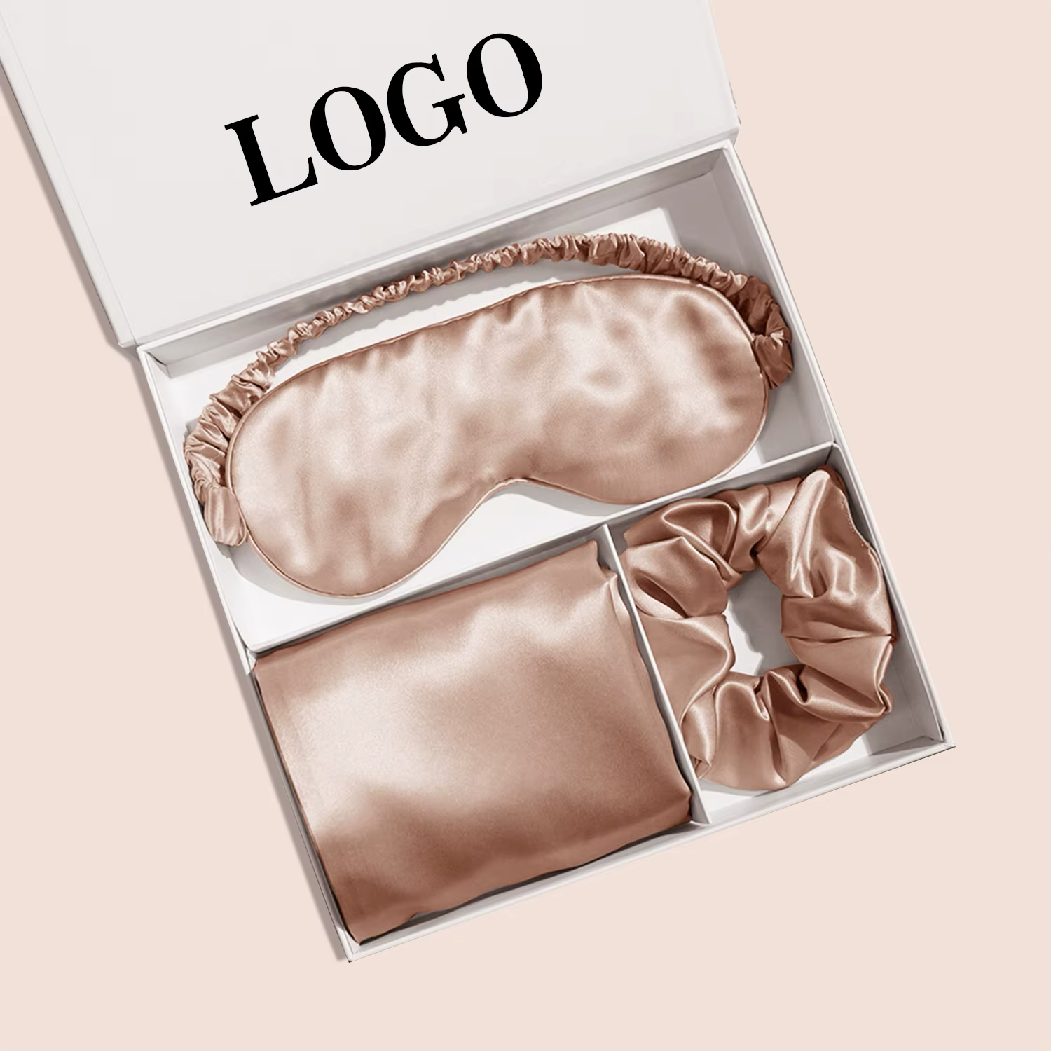 Luxury 100% Mulberry Silk Pillow case Sleep Eye Mask Blind Gift Set 3pieces Silk Pillowcase Silk Scrunchies