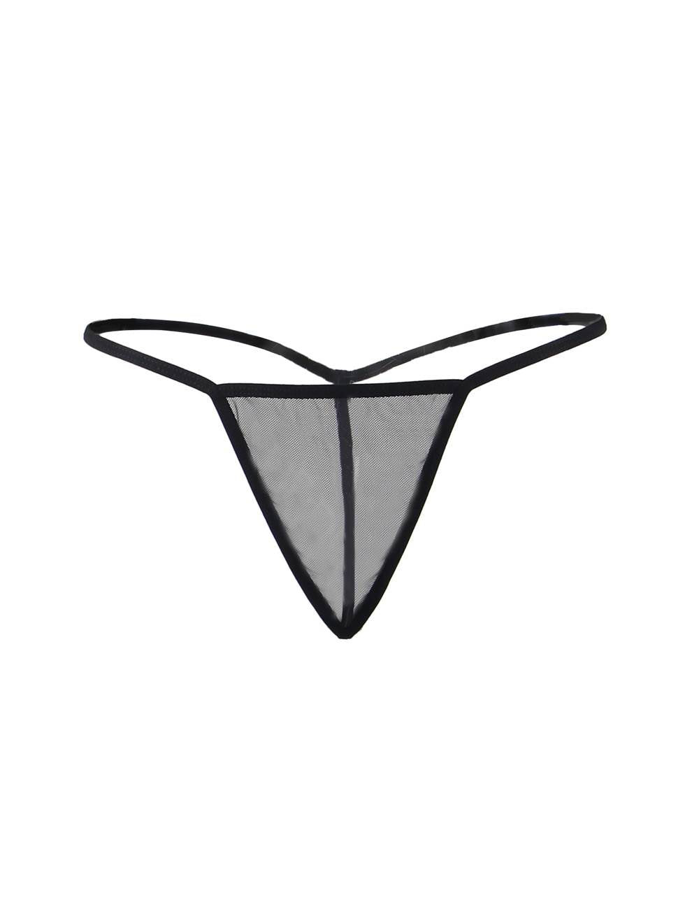 Sexy Black Transparent V Neck Lace Short Nightdress