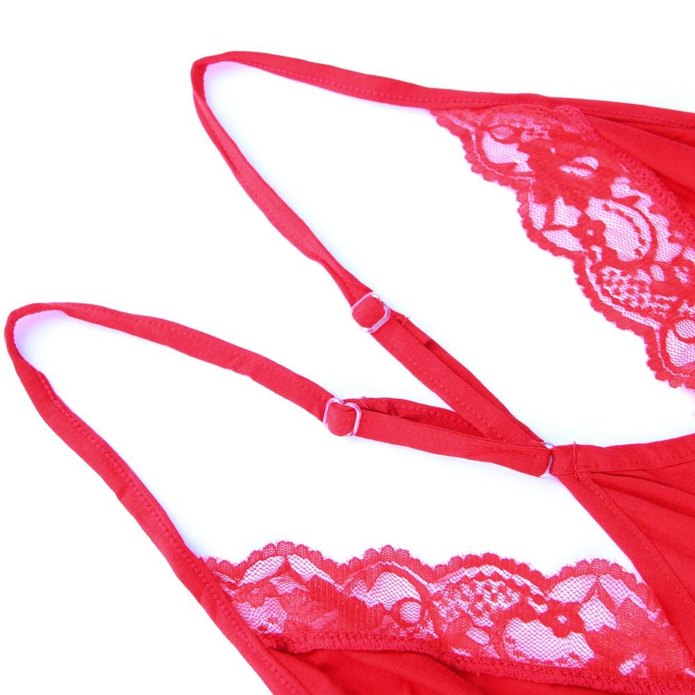 Stretchy Deep V-neck Sleepwear Modal Nightdress with G String