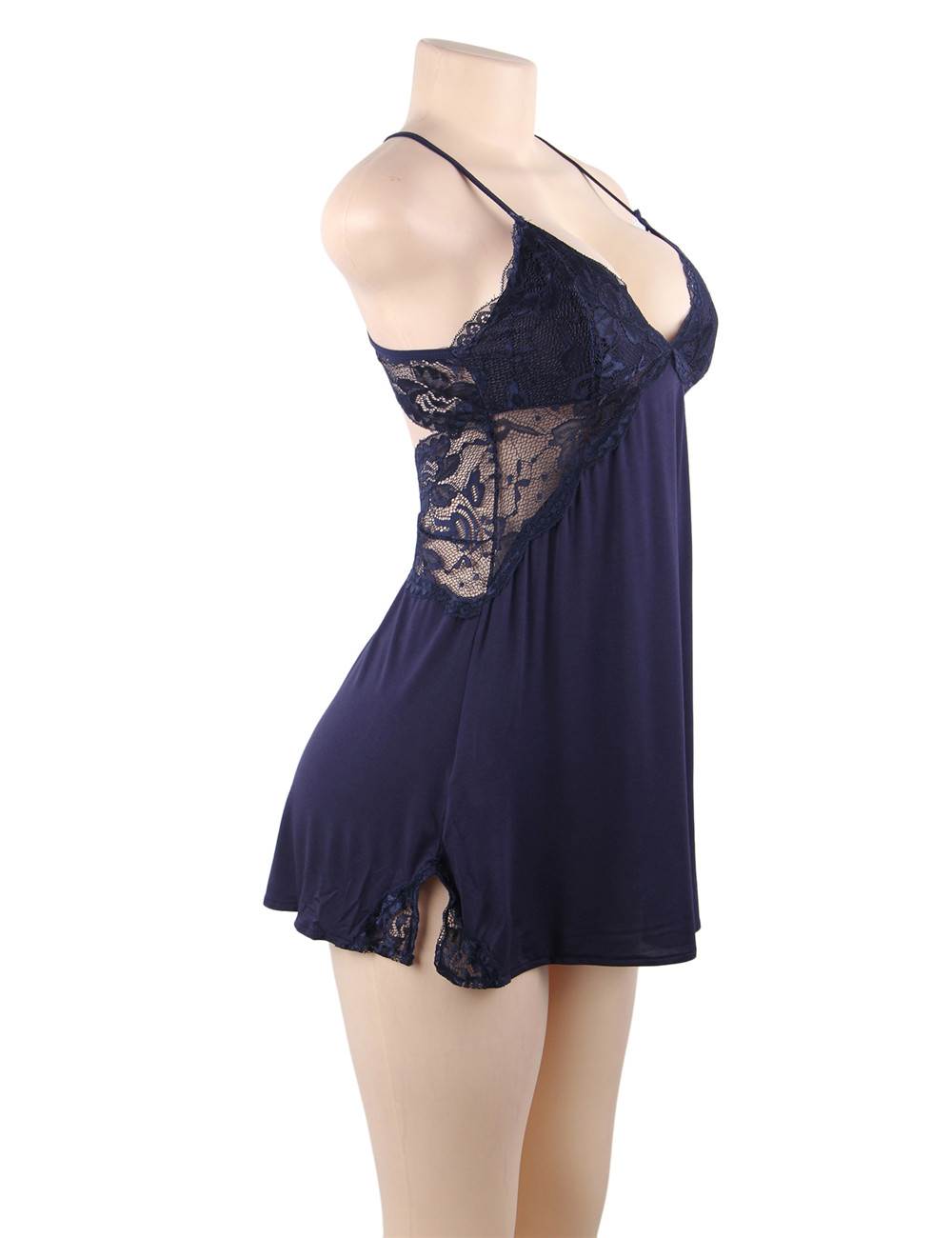Backless Nightdress Stretchy Modal Sleepwear with G String
