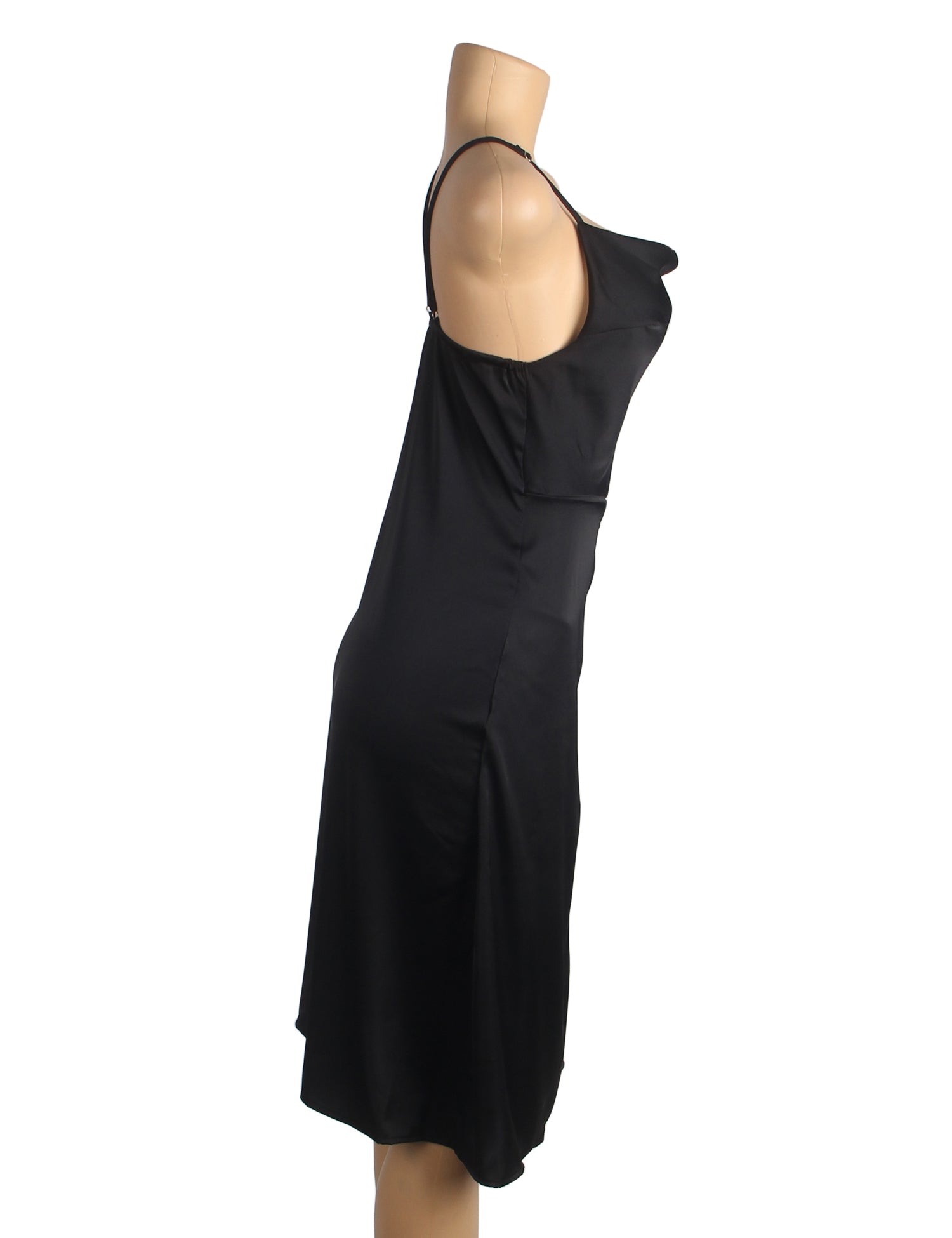 Black Sexy Split Backless Suspender Home Wear Nightdress