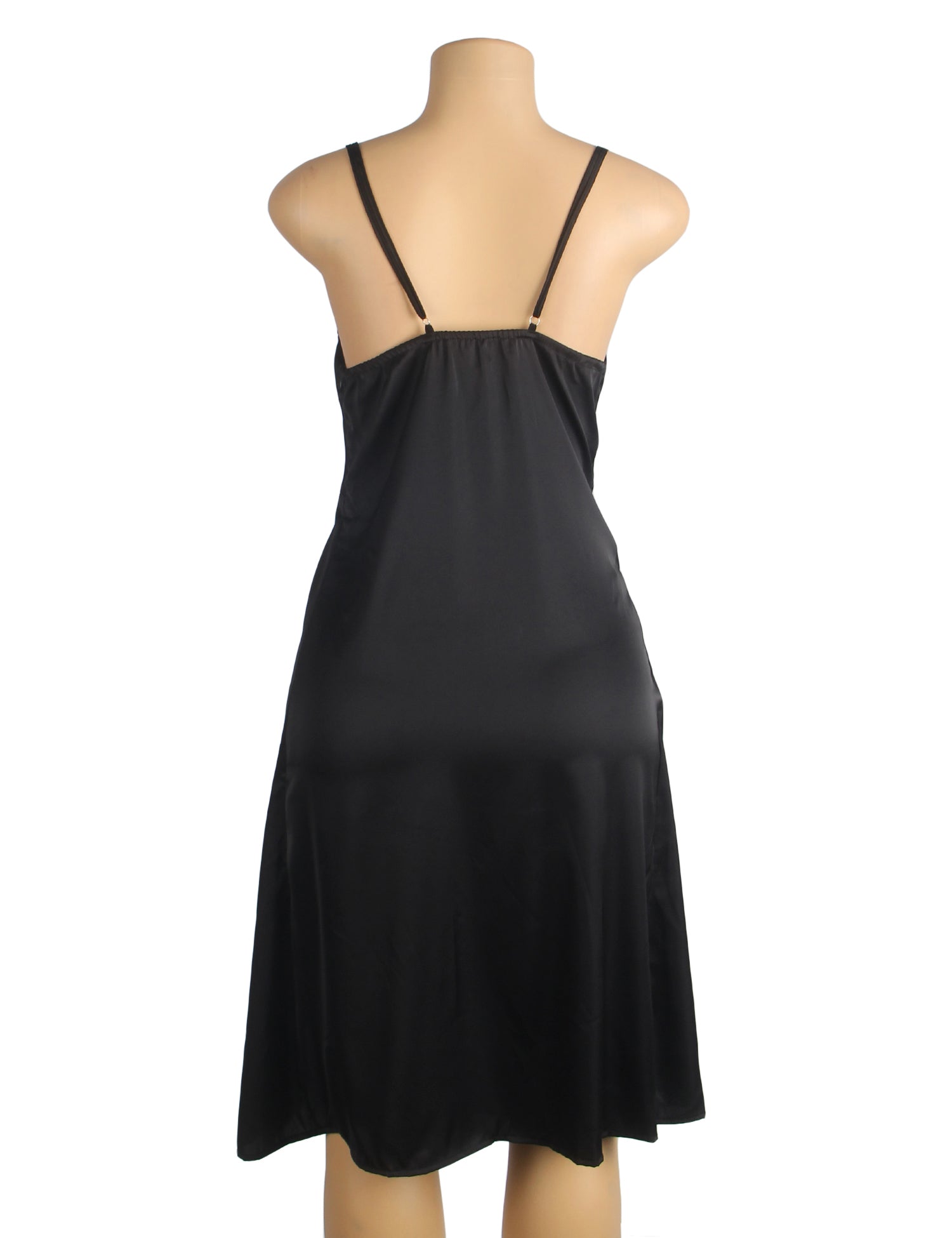 Black Sexy Split Backless Suspender Home Wear Nightdress